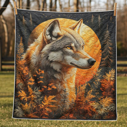 The Autumn Vintage Wolf Blanket - H279 - Premium Blanket