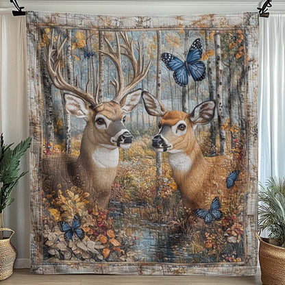 Frolic of the Deer Blanket - H283 - Premium Blanket