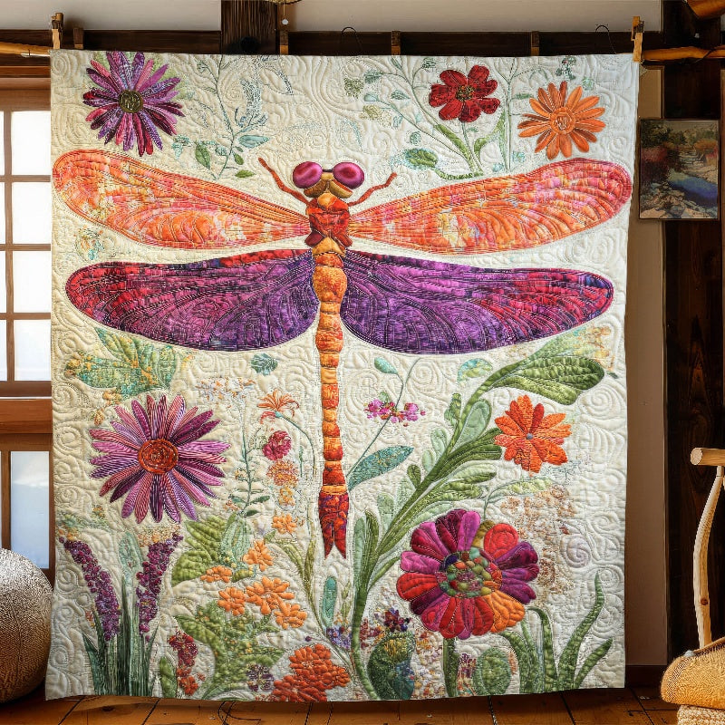 Whimsical Dragonfly Elegance Blanket - H292 - Premium Blanket