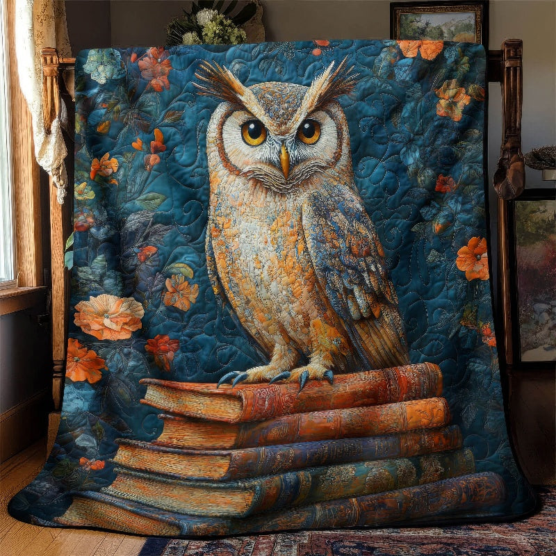 Bookish Owl Blanket - H295 - Premium Blanket