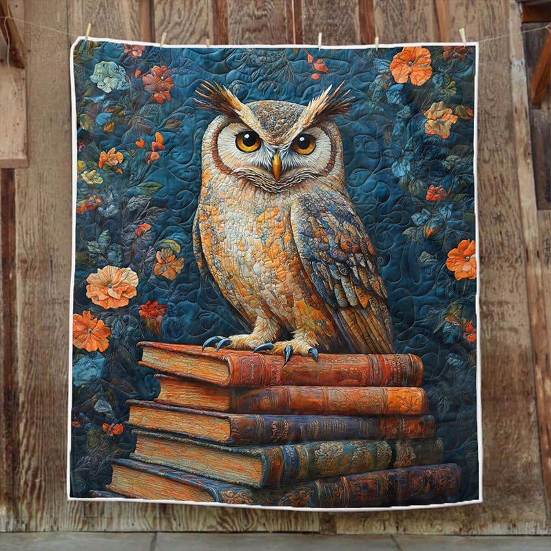 Bookish Owl Blanket - H295 - Premium Blanket