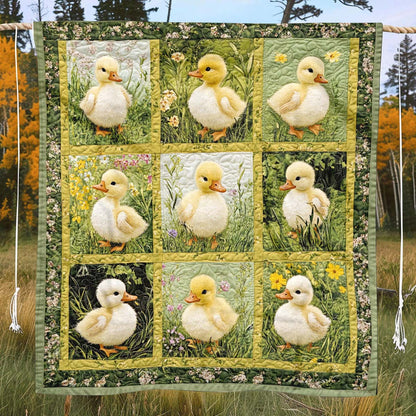 Springtime Duckling Delight Blanket - H303 - Premium Blanket