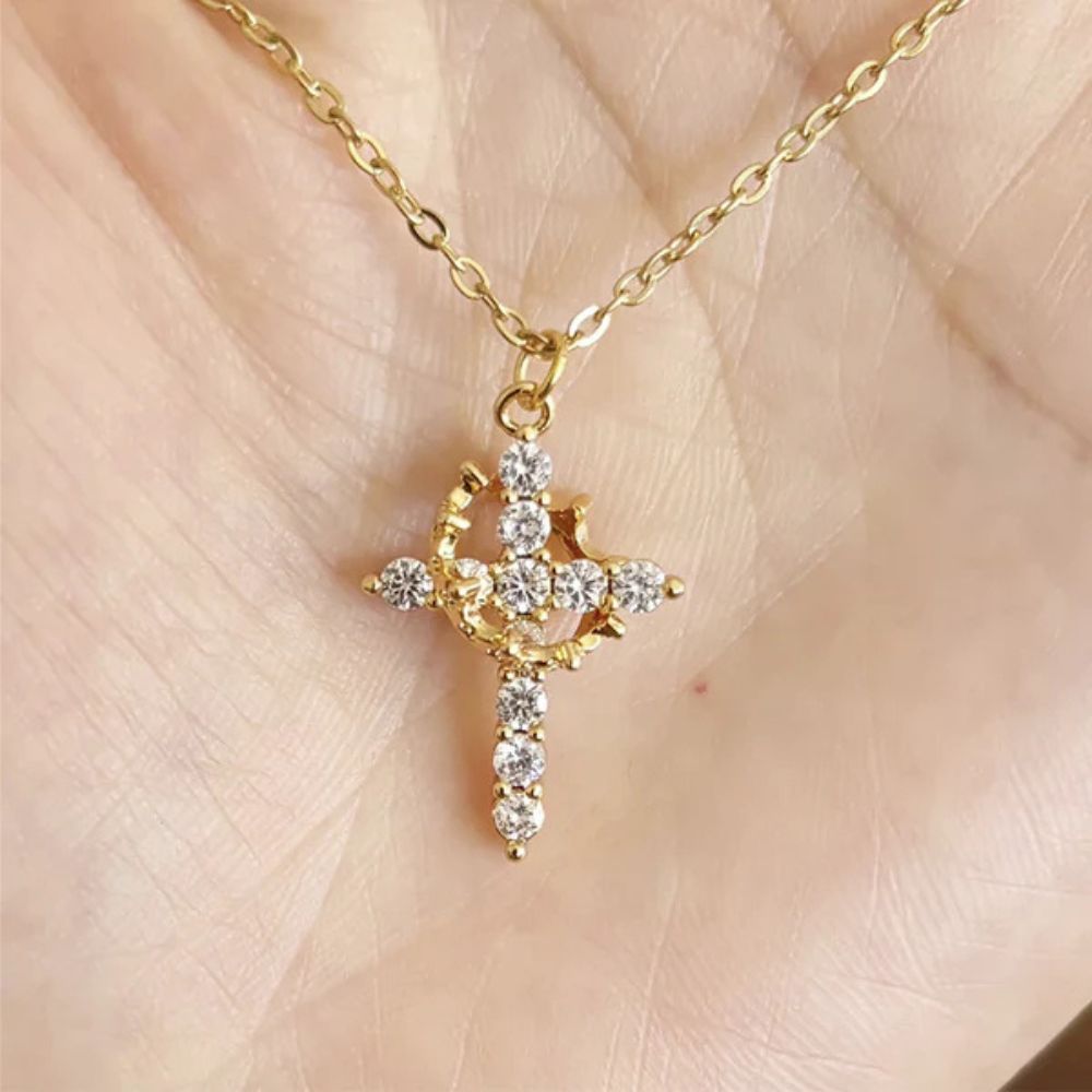 Crown Cross Necklace