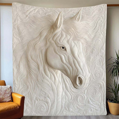 Graceful White Horse Blanket - H312 - Premium Blanket