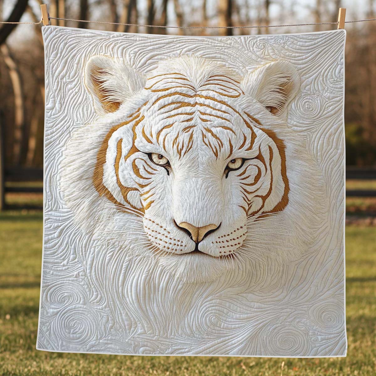 Power of The White Tiger Blanket - H317 - Premium Blanket