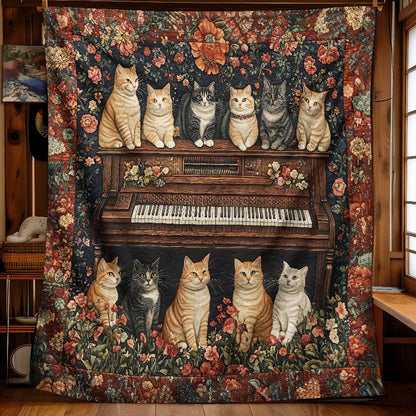 Melodic Cats Blanket - H337 - Premium Blanket