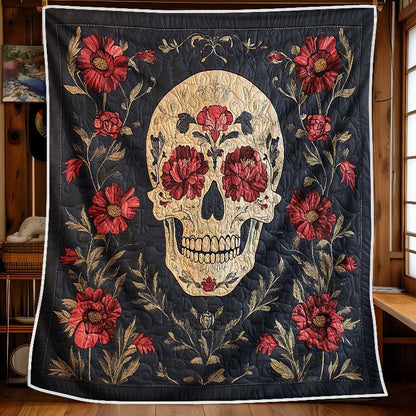 Eternal Bloom Skull Blanket - H339 - Premium Blanket