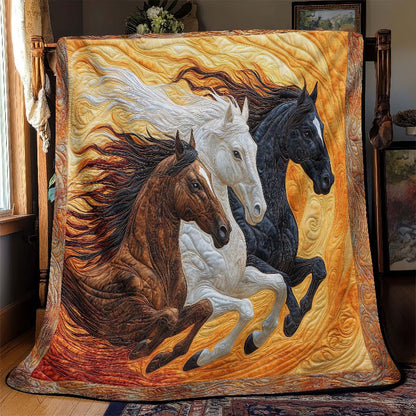 Running Free Horses Blanket - H341 - Premium Blanket