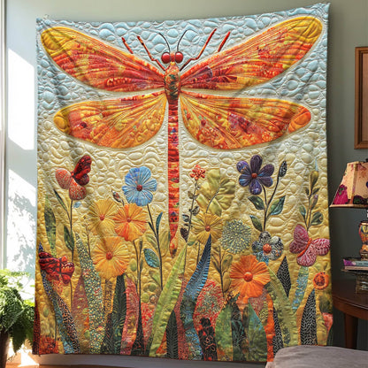 Whimsical Dragonfly Elegance Blanket - H342 - Premium Blanket