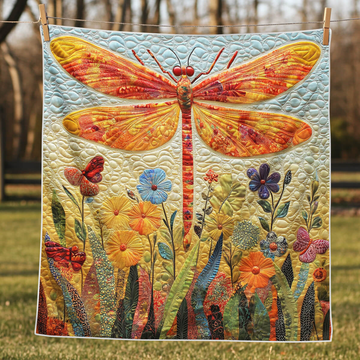 Whimsical Dragonfly Elegance Blanket - H342 - Premium Blanket