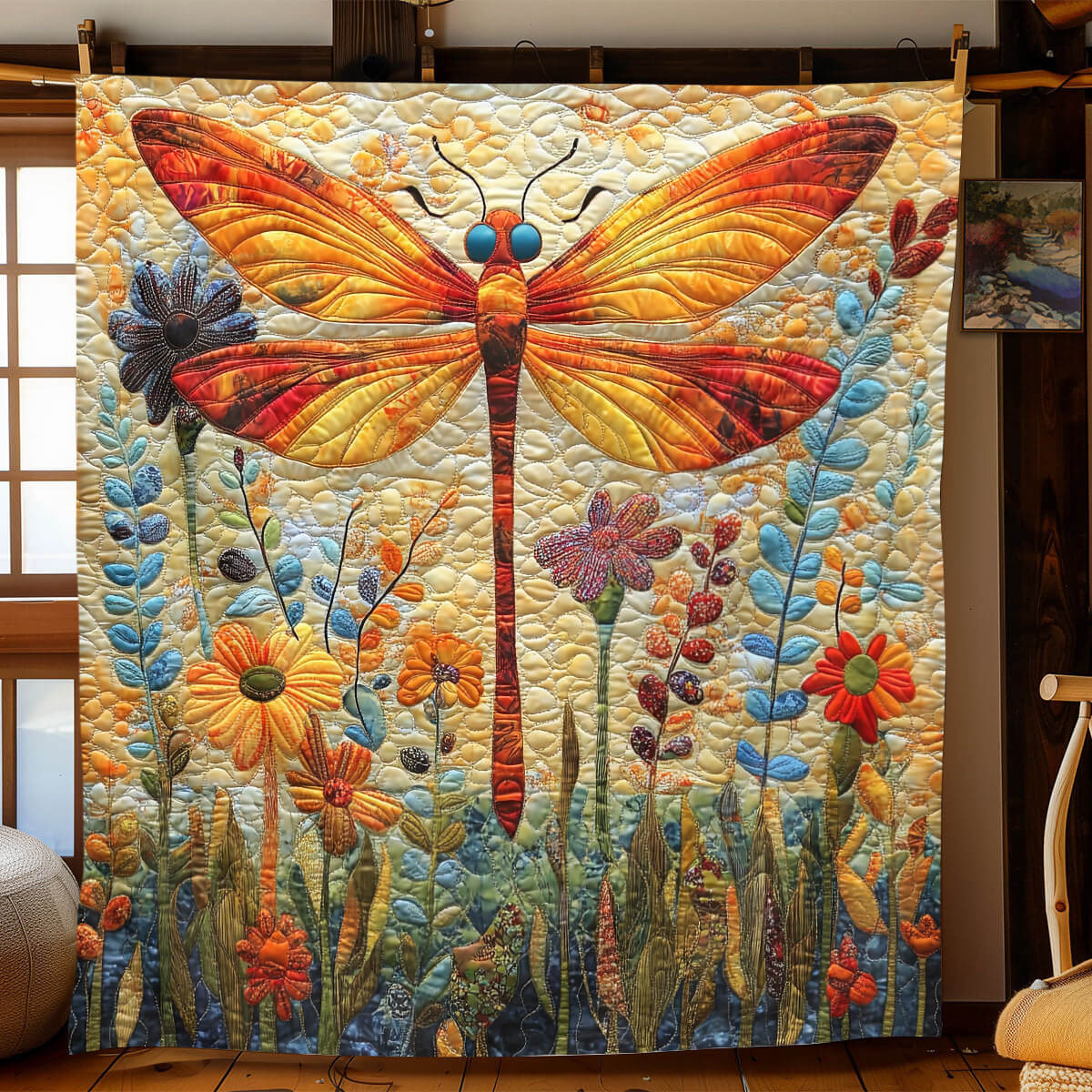 Whimsical Dragonfly Elegance Blanket - H343 - Premium Blanket