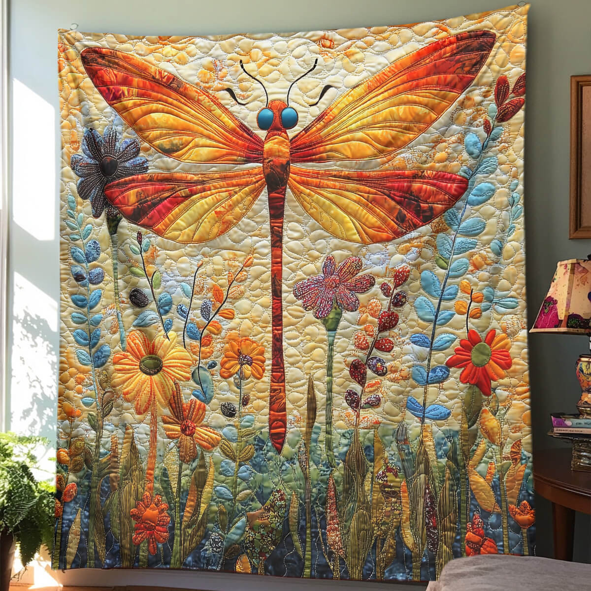 Whimsical Dragonfly Elegance Blanket - H343 - Premium Blanket