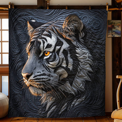 Fierce Gaze Tiger Blanket - H347 - Premium Blanket