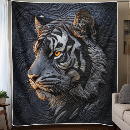 Fierce Gaze Tiger Blanket - H347 - Premium Blanket