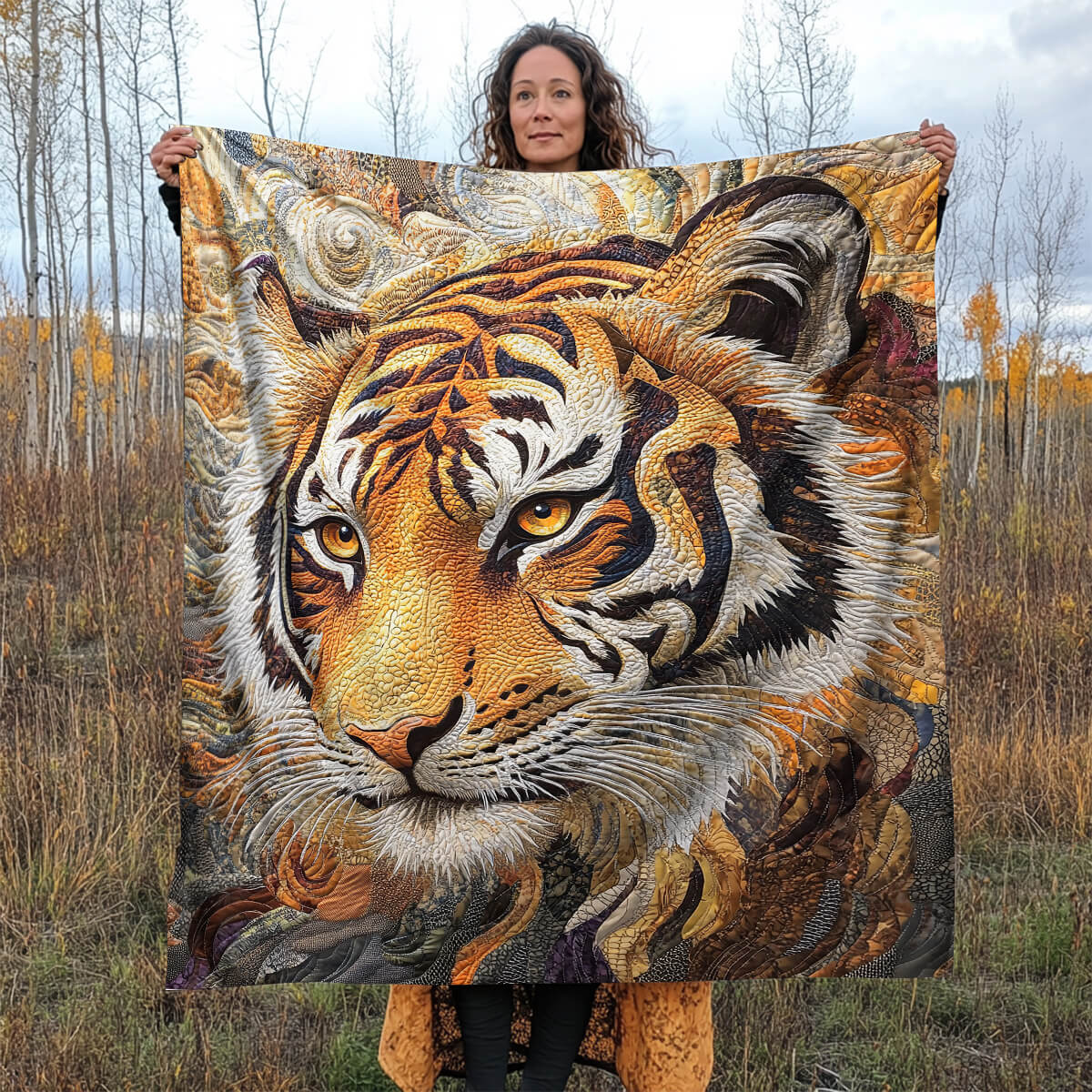 Savage Elegance Tiger Blanket - H348 - Premium Blanket