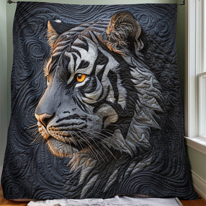 Fierce Gaze Tiger Blanket - H347 - Premium Blanket