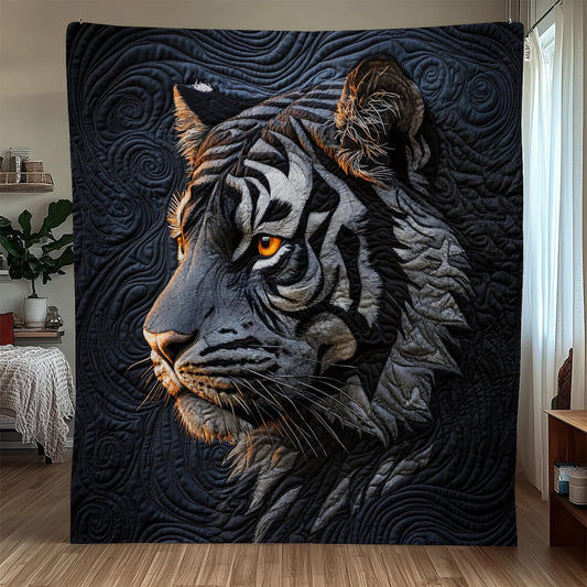 Fierce Gaze Tiger Blanket - H347 - Premium Blanket