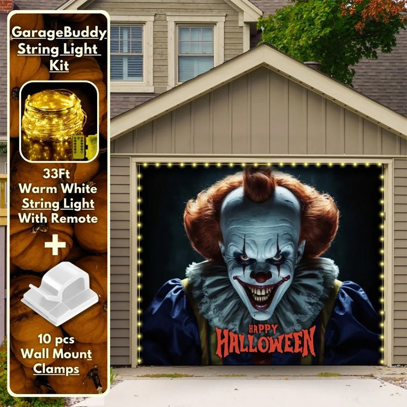 Creepy Clown Halloween Garage Door Covers HC001