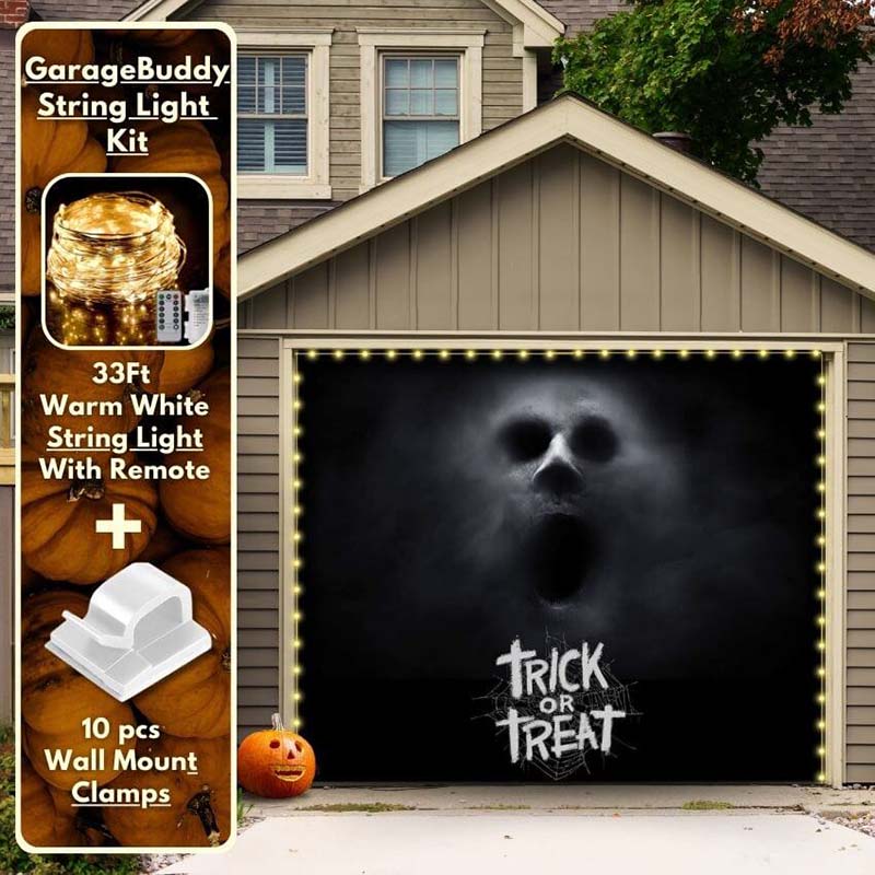 Ghostly Figure Halloween Garage Door Covers HC004