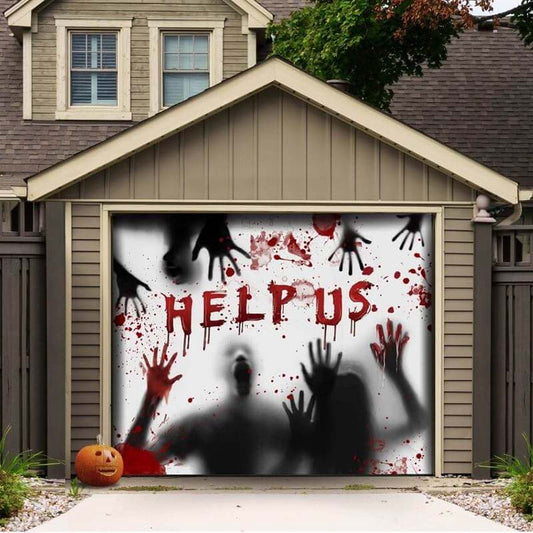 Help Us! Halloween Garage Door Covers HC007