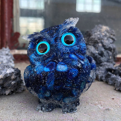 Kyanite - Handmade Natural Crystal Gemstone Owl