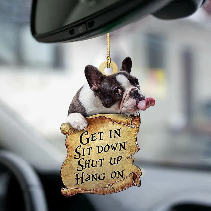 French Bulldog Get In Ornament GI015