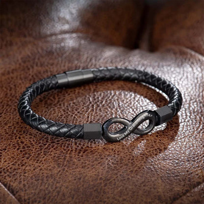 Love My Granddaughter - I Love You Forever And Always - Infinity Leather Bracelet