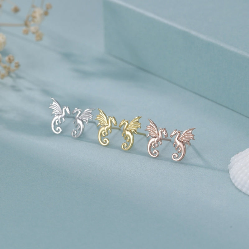 Extra Small Dragon Stud Earrings