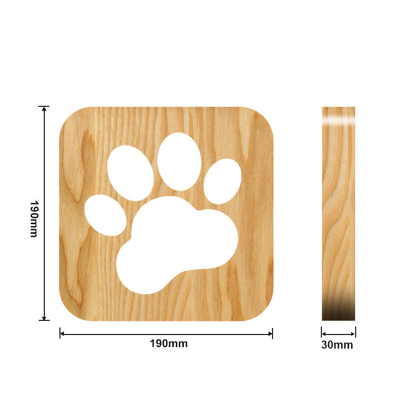 Paw Wooden Decorative Light