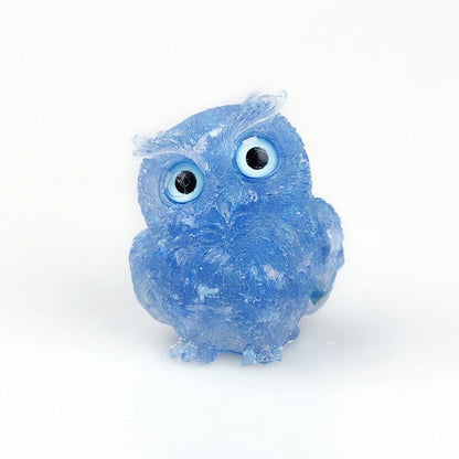 Handmade Natural Crystal Gemstone Owl