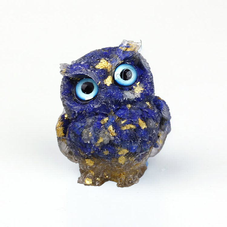 Handmade Natural Crystal Gemstone Owl