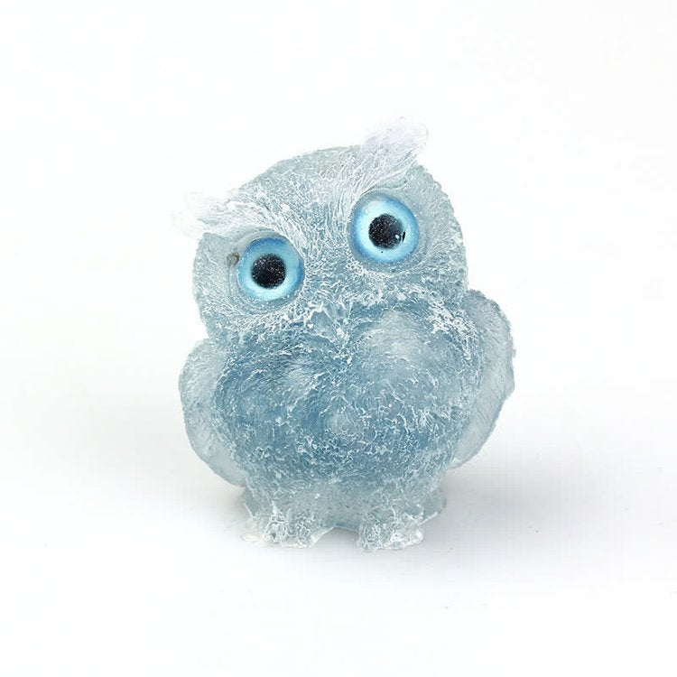 Handmade Natural Crystal Gemstone Owl