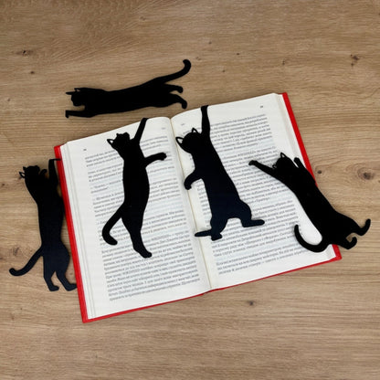 Set of 5 Metal Cat Bookmarks