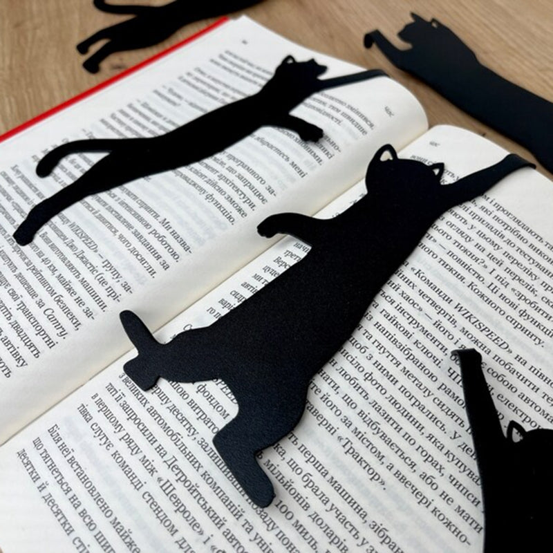 Set of 5 Metal Cat Bookmarks