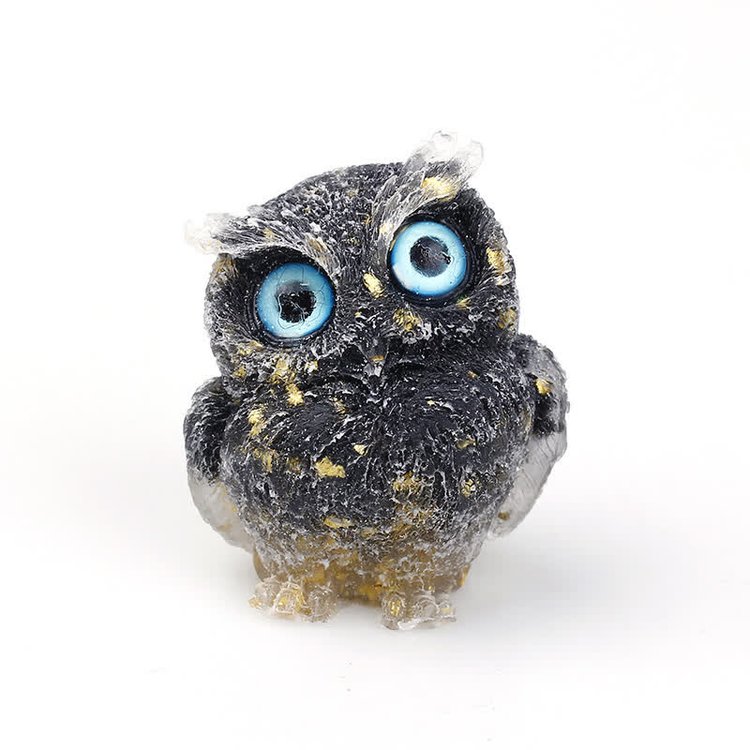 Obsidian - Handmade Natural Crystal Gemstone Owl