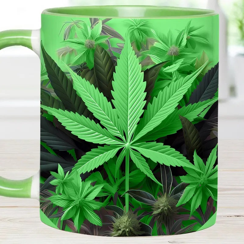 Pink Stoner Chick - Weed Accent Mug