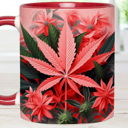 Pink Stoner Chick - Weed Accent Mug