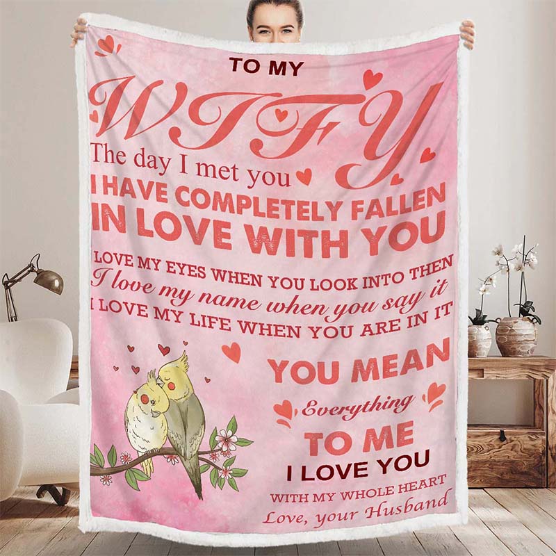 To My Wife - From Husband - A678 - Premium Blanket