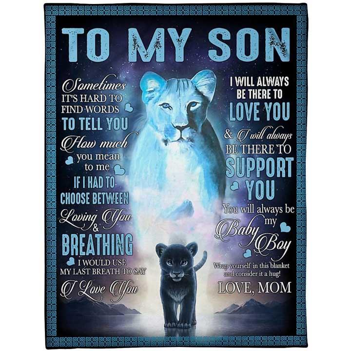 To My Son - Lion Love - G003 - Fleece Blanket