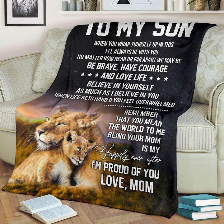 To My Son - From Mom - A244 - Fleece Blanket