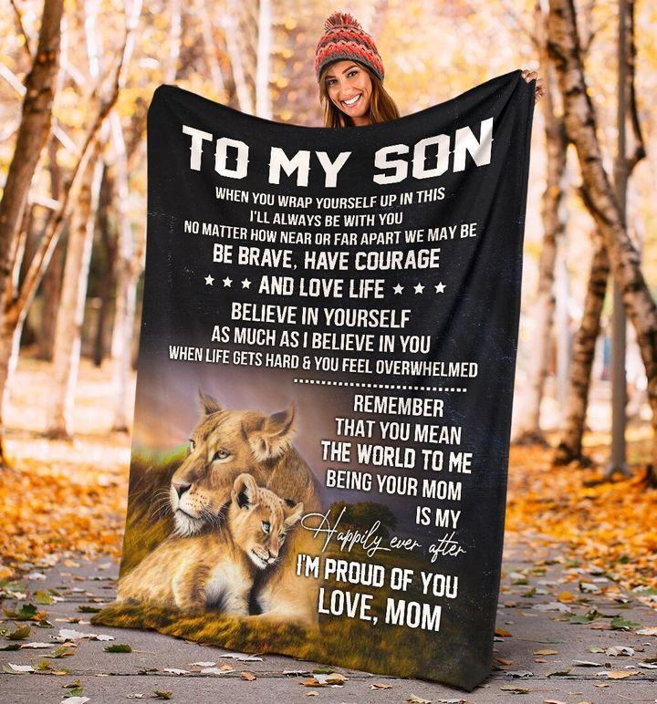 To My Son - From Mom - A244 - Fleece Blanket