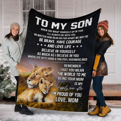 To My Son - From Mom - A244 - Fleece Blanket