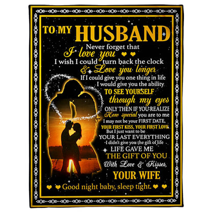 To My Husband - From Wife - A519 - Premium Blanket