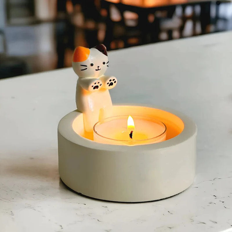 Cute Cat Candle Holder