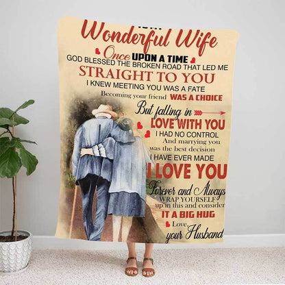 To My Wife - From Husband - F009 - Fleece Blanket