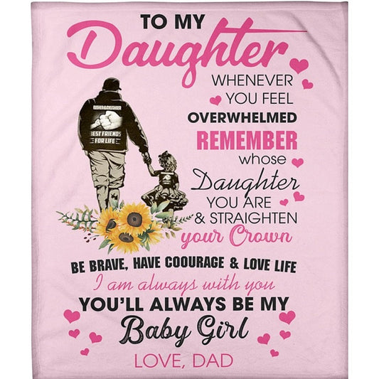 To My Daughter - From Dad - A327 - Premium Blanket