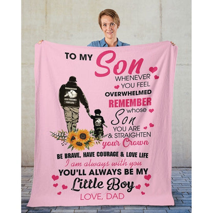 To My Son - From Dad - A327 - Premium Blanket