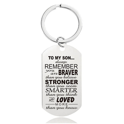 Always Remember You Are Braver Than You Believe - Inspirational Keychain - A896