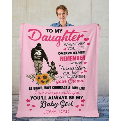 To My Daughter - From Dad - A327 - Premium Blanket