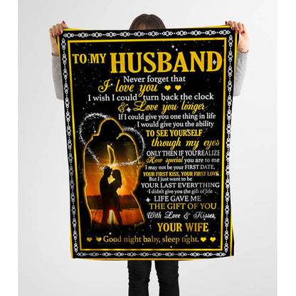 To My Husband - From Wife - A519 - Premium Blanket